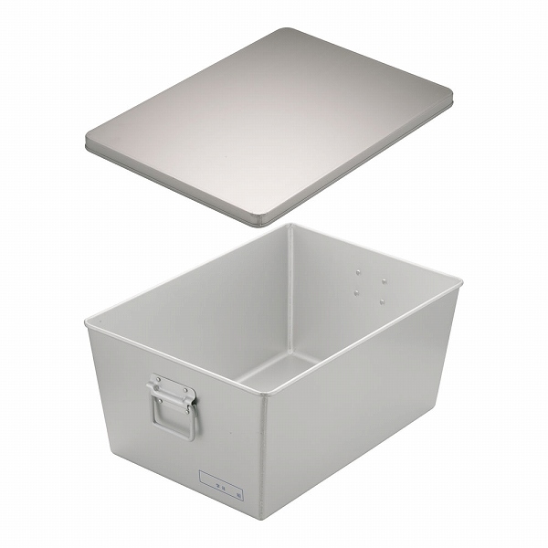 オオイ金属 アルマイト 給食用パン箱 深型 60人用 蓋付 259(APV152)