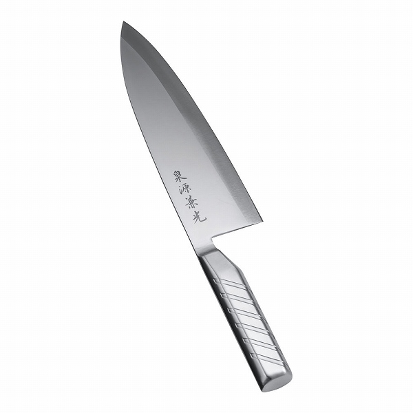 貝印(Kai Corporation) 出刃 泉源兼光 INOX HANDLE 24cm 片刃 ASN2104