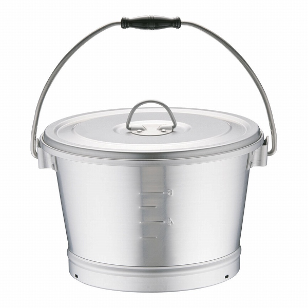オオイ金属 アルマイト 丸型一重食缶 8L にぎり1ヶ付 212(ASY17212)
