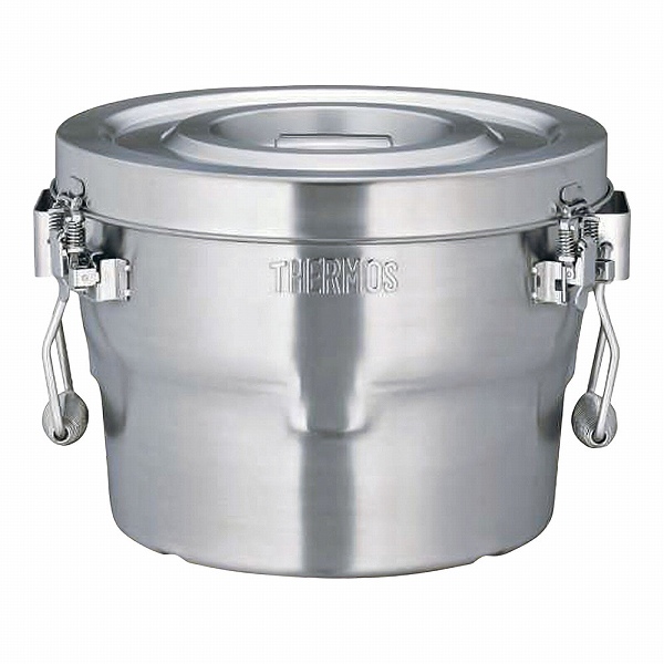 サーモス(THERMOS) 18-8 高性能保温食缶 シャトルドラム 14L 内フタ付 GBL-14C(ASYH902)