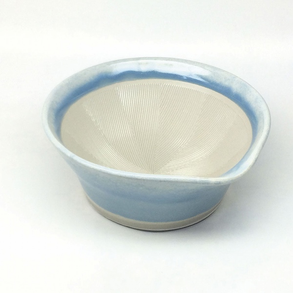 元重製陶所 離乳食にも使えるカラーすり鉢 空色 陶器 BLN0103