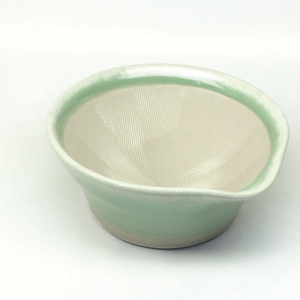 元重製陶所 離乳食にも使えるカラーすり鉢 若草色 陶器 BLN0104