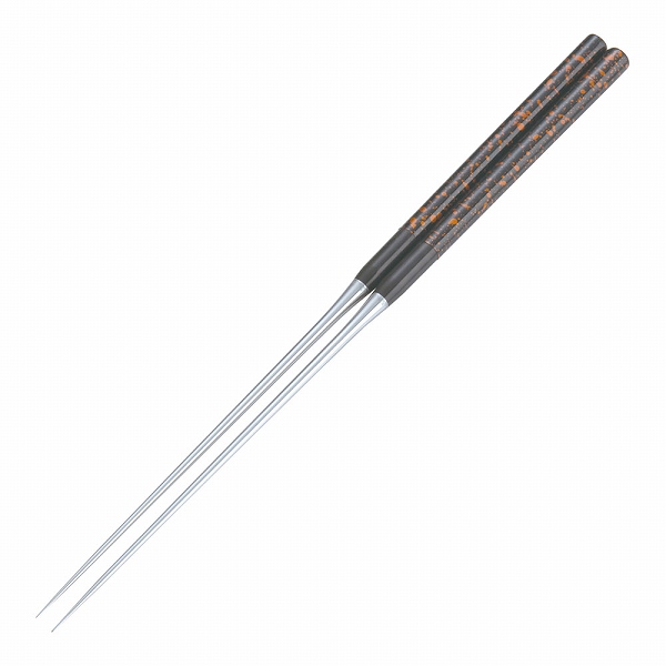 インテックカネキ 歌舞伎調 盛箸 黒金茶 180mm BML1103
