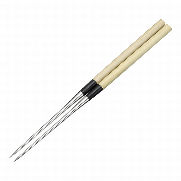 金口製作所 本焼ステンレス朴柄盛箸 120mm TT001(BML2201)