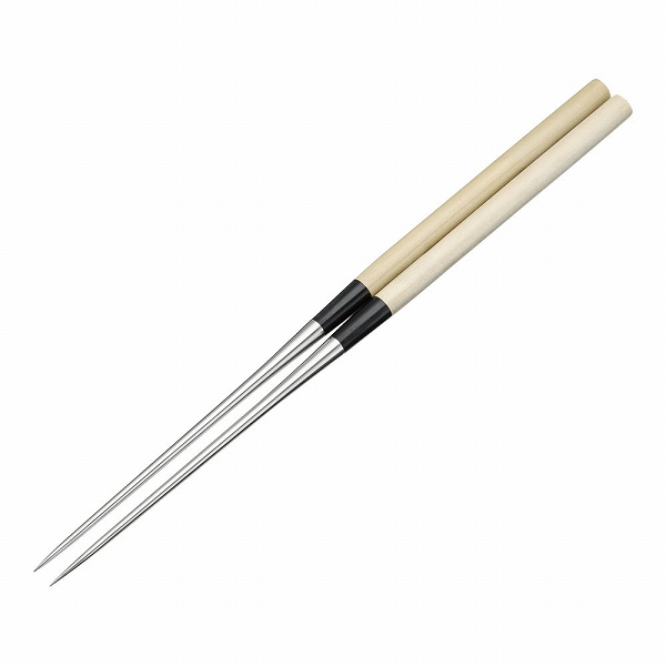 金口製作所 本焼ステンレス朴柄盛箸 135mm TT002(BML2202)