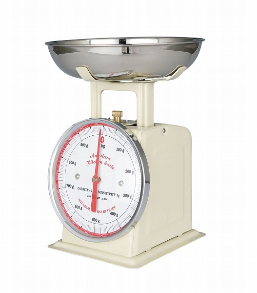 アメリカンキッチンスケール アイボリー 1kg 100-061(BSK8501)