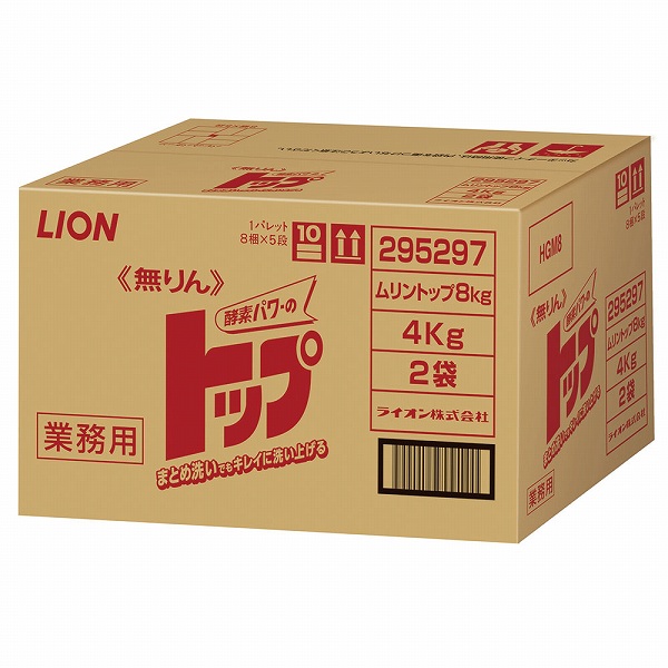 ライオンハイジーン 洗たく用中性洗剤 無りんいの一番 8kg 入数：1箱(4kg×2袋入) JSVG001