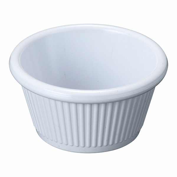 ジェスナー(Gessner) ラメキン リブ付 ホワイト メラミン 0382A(PLM0701)