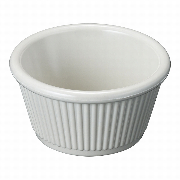 ジェスナー(Gessner) ラメキン リブ付 ボーン メラミン 0383A(PLM081Q)