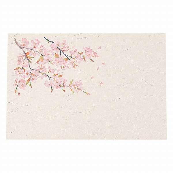 ヤマコー(Yamaco) 尺3四季懐石まっと 桜 390×264mm 入数：1セット(50枚入) QKI09