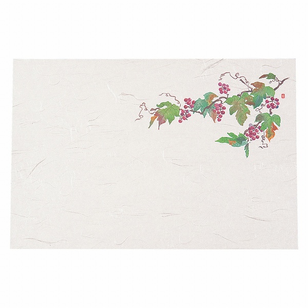 ヤマコー(Yamaco) 尺3四季懐石まっと 山ぶどう 390×264mm 入数：1セット(50枚入) QKI12