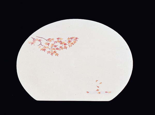 ヤマコー(Yamaco) 尺3半月枯淡懐石まっと 紅葉 370×335mm 入数：1セット(100枚入) QKI52