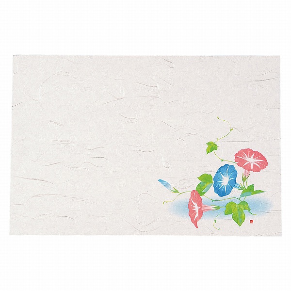 ヤマコー(Yamaco) 尺3四季懐石まっと 朝顔 390×264mm 入数：1セット(50枚入) QKI63