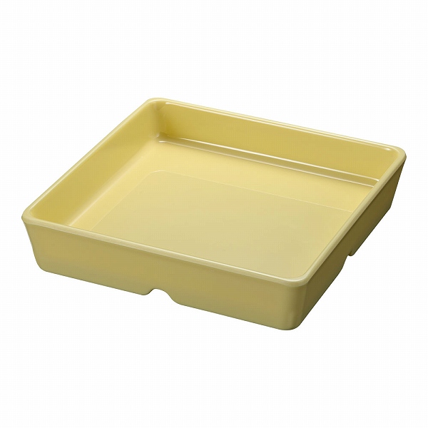 関東プラスチック スクエアパーツ・ポーション イエロー 4/9 メラミン M-2394(RPC0303)