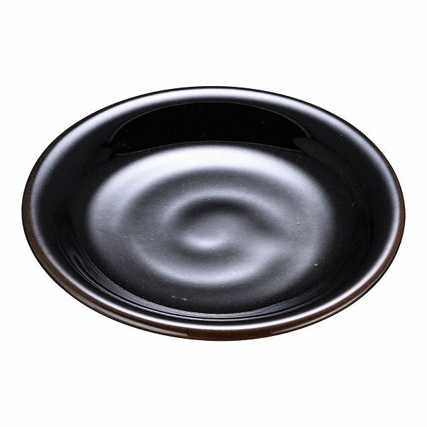 そば黒 丸小皿 瀬戸焼 T03-243(RSLI701)