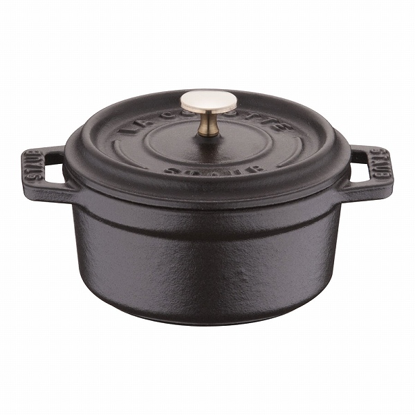 ストウブ(Staub) ピコ・ココット 黒 10cm ラウンド 鋳鉄 40500-101(RST3401)