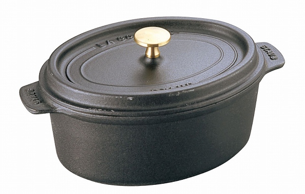 ストウブ(Staub) ピコ・ココット 黒 17cm オーバル 鋳鉄 40509-482(RST3503)