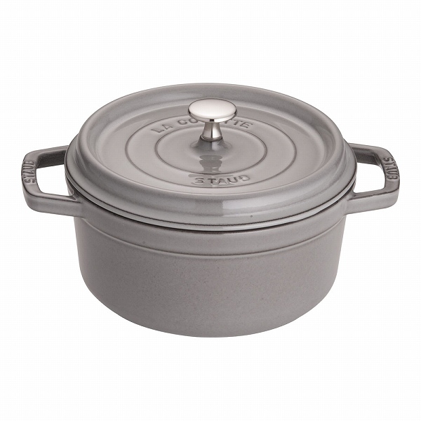 ストウブ(Staub) ピコ・ココット グレー 22cm ラウンド 鋳鉄 40509-307(RST4737)