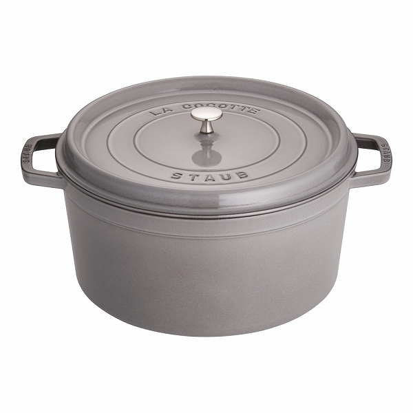 ストウブ(Staub) ピコ・ココット グレー 34cm ラウンド 鋳鉄 RST4776
