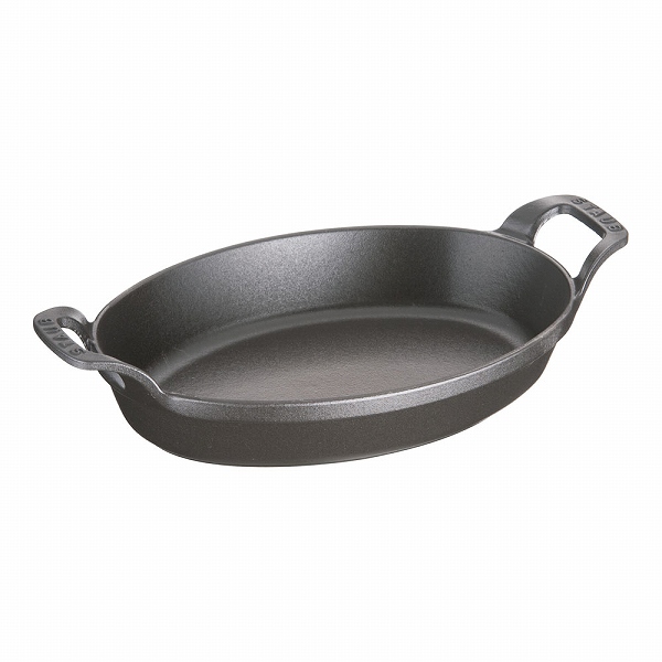 ストウブ(Staub) オーバルスタッカブルディッシュ 黒 24cm 鋳鉄 40509-393(RST5004)