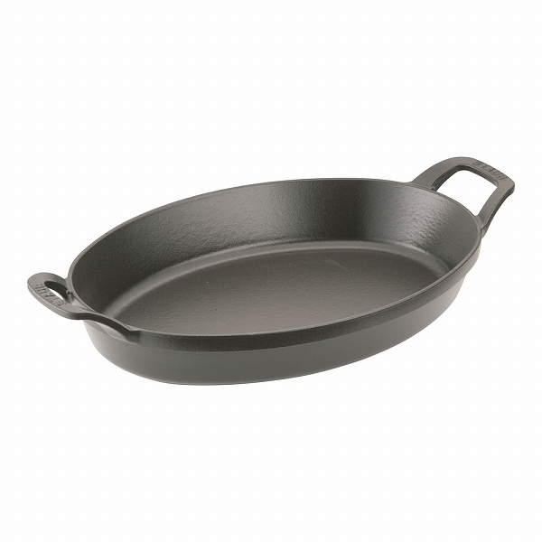 ストウブ(Staub) オーバルスタッカブルディッシュ 黒 32cm 鋳鉄 40509-342(RST5008)