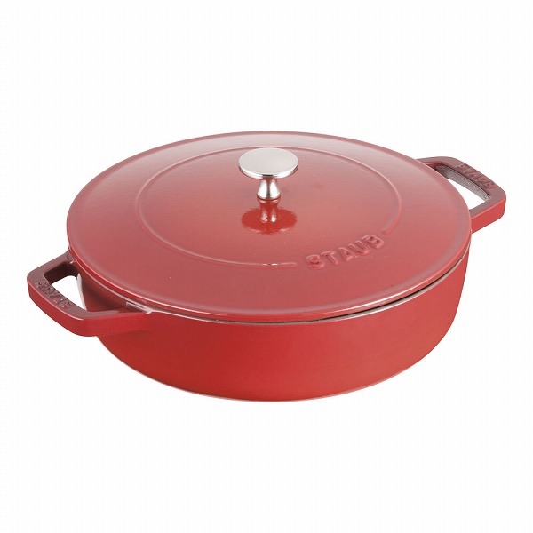 ストウブ(Staub) ブレイザー・ソテーパン チェリー 24cm 鋳鉄 40511-471(RSTD602)