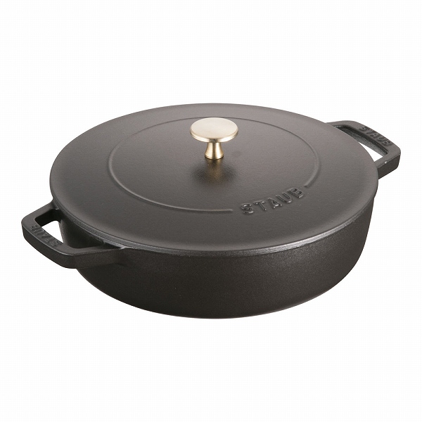 ストウブ(Staub) ブレイザー・ソテーパン ブラック 26cm 鋳鉄 40506-542(RSTD607)