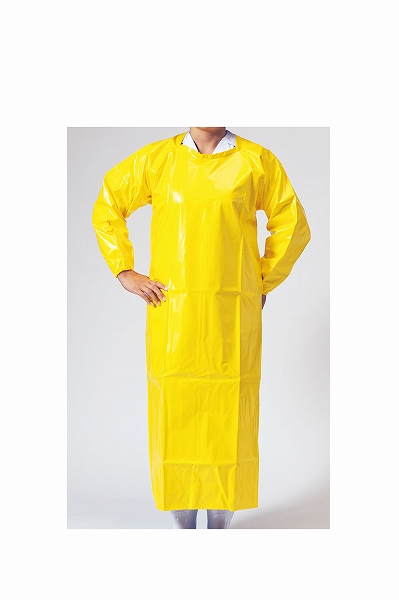 カッポーエプロン イエロー L ウレタン K-300(SEPC115) おしゃれ 防水