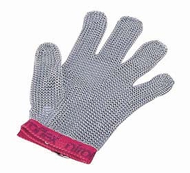 ニロフレックス(Niroflex) メッシュ手袋 5本指 赤 M 片手/ナイロン繊維ベルト M5(STB6502)