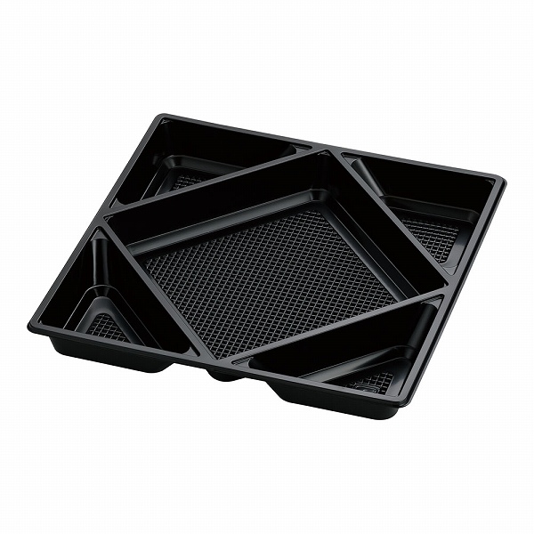 プラ容器 飛鳥 中仕切 黒 8寸用 入数：1セット(30枚入) XNS2402