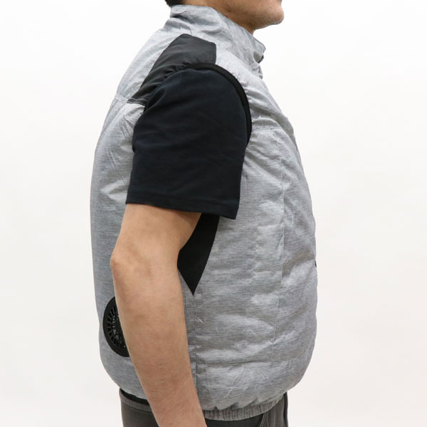 HIRO エアーコンディションベスト グレー 風量3モード 男女兼用 ダブル