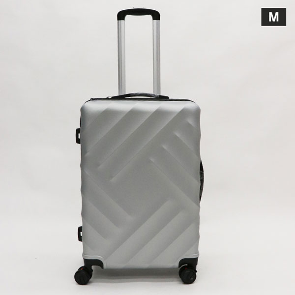 キャリーケース シルバー　Sサイズ　1〜3泊　40L HIRO キャリーケース シルバー USD04 Dタイプ Sサイズ 約40L ABS樹脂製