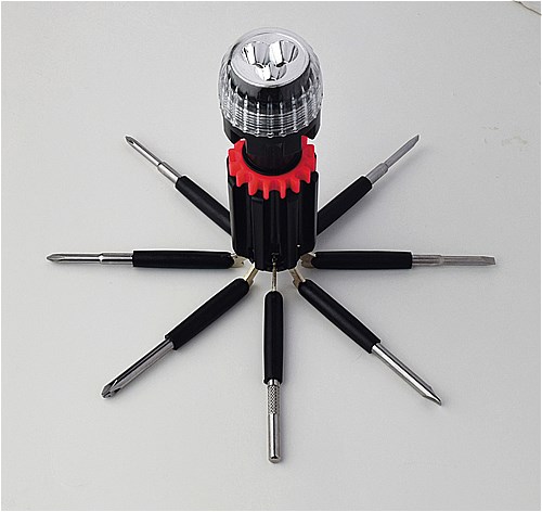 8ウェイドライバー LEDライト付き LLD-80