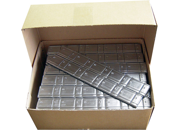 泉産業貿易 鉛製接着式バランスウェイト 板タイプ 5g＋10g 黒テープ 刻印無 ST NO.17-2/B 入数：6KG入(5個×80本)×20箱｜apagency02