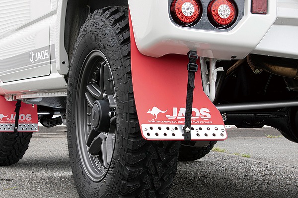 jb64ジムニーJAOSマットガード JAOS マッドガードⅢ フロントセット ブラック スポーツカウル用