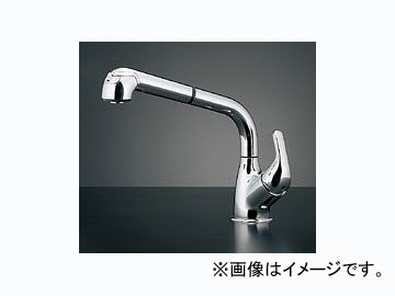カクダイ シングルレバー引出し混合栓 品番：118-039 JAN：4972353118953