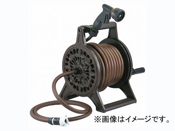 カクダイ レトロホースリール ブラウン 品番：553-802 JAN：4972353047741