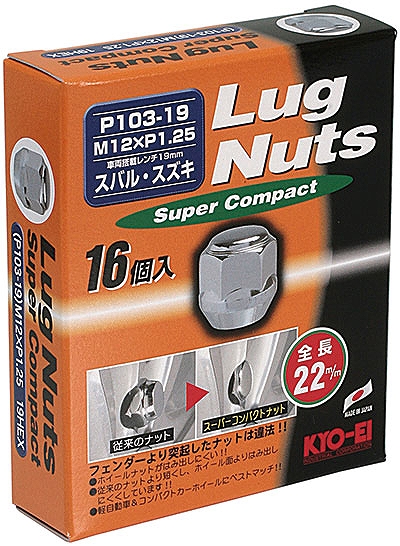 ���i�Y��/KYO-EI ���O�i�b�g �X�[�p�[�R���p�N�g �N���[�����b�L M12×P1.25 4���ԗp �����F1�Z�b�g(16��) P103-19-16P