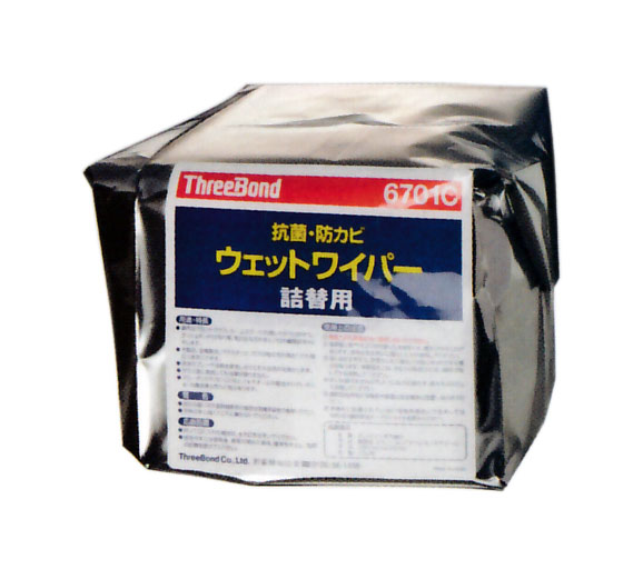 マツダ スリーボンド 抗菌・防カビ ウェットワイパー 詰替用(TB6701C) C002 W3 884 入数：150枚 :502539490:オートパーツエージェンシー2号店