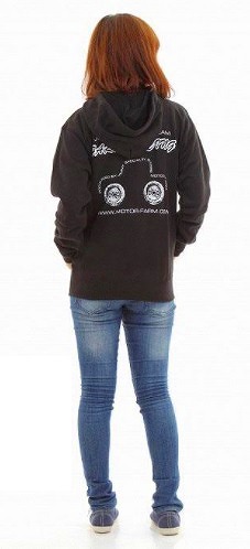 モーターファーム/Motor Farm Racing Wear パーカー ブラック ビックFタイプ 選べる4サイズ_1