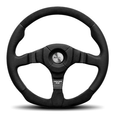 MOMO/モモ ステアリング ファイター エボ ブラックエアレザー  