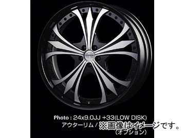 エムズスピード juno dejavu FORGED ホイール 24インチ BKPO 24×11.5JJ 5穴 LOW DISC アウターリム：アルマイト :434189620:オートパーツエージェンシー2号店