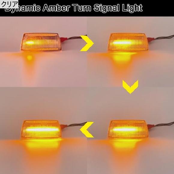 クリア レンズ LED サイドマーカー ライト ダイナミック ターンシグナルランプ 適用: オペル/OPEL アストラ シボレー/CHEVROLET アベオ クリア AL-MM-5539 AL_2