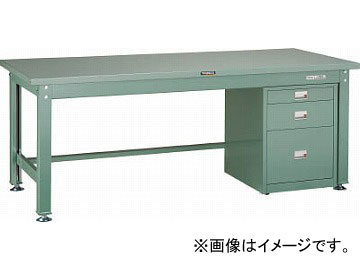 トラスコ中山/TRUSCO SDW型作業台 1800X750XH740 3段ワゴン付 SDW1800UDC111(4547039)