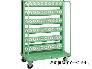 トラスコ中山/TRUSCO ツーリングワゴン BT・NT40兼用 60個収納 ロック付 YG色 VTLW610YG(4653262)