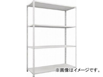 トラスコ中山 セミボルトレス軽量棚 W1500XD600XH2100 4段 W色 SBL-7564-W(4845862)