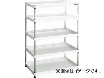 トラスコ中山 フェニックスワゴン ラック型 750X500 5段 W色 PEW-R1575-W(4885368)