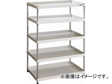 トラスコ中山 フェニックスワゴン ラック型 900X600 5段 YG色 PEW-R1595-YG(4885414)