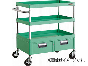 トラスコ中山 フェニックスワゴン 750X500XH880 2列引出付 W色 PEW-973W-W(4884973)