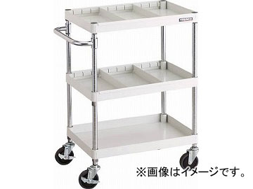 トラスコ中山 フェニックスワゴン 600X400 仕切2段付 YG色 PEW-963S2-YG(4884299)
